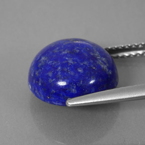 Lapislazzuli naturale blu da 6,14 ct, taglio rotondo, opaco