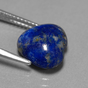 Lapislazzuli naturale blu da 4,07 ct, a forma di cuore, opaco