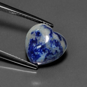 Lapislazzulo Blu reale naturale da 6.07 ct, A forma di cuore, Opaco