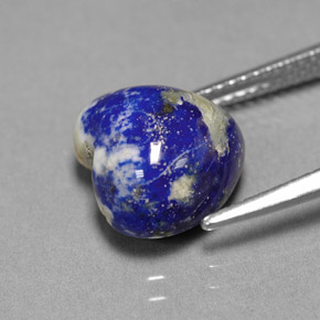 Lapislazzulo Blu reale naturale da 5.24 ct, A forma di cuore, Opaco