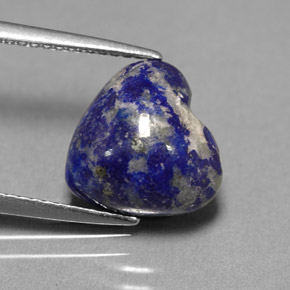 Lapislazzuli naturale blu da 4,82 ct, a forma di cuore, opaco