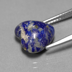 Lapislazzuli naturale blu da 4,82 ct, a forma di cuore, opaco