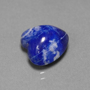 Lapislazzuli naturale blu da 4,42 ct, a forma di cuore, opaco
