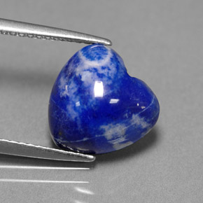 Lapislazzuli naturale blu da 4,42 ct, a forma di cuore, opaco