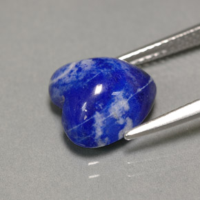 Lapislazzuli naturale blu da 4,42 ct, a forma di cuore, opaco