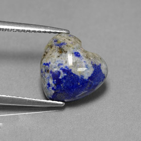 Lapislazzuli naturale blu da 4,45 ct, a forma di cuore, opaco