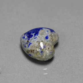 Lapislazzuli naturale blu da 4,45 ct, a forma di cuore, opaco