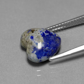 Lapislazzuli naturale blu da 4,45 ct, a forma di cuore, opaco