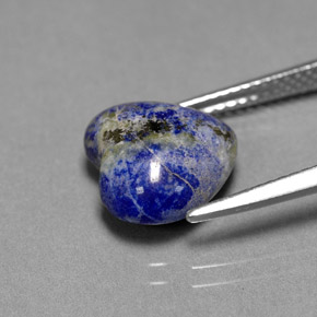 Lapislazzuli naturale blu da 4,25 ct, a forma di cuore, opaco