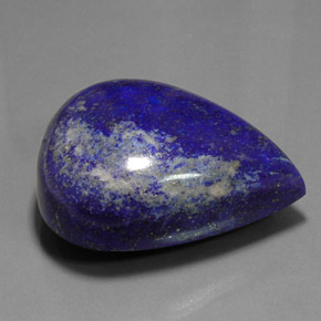 Lapislazzuli naturale blu da 266,50 ct, taglio a pera, opaco