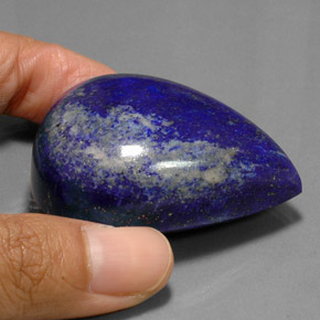 Lapislazzuli naturale blu da 266,50 ct, taglio a pera, opaco