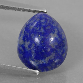 Lapislazzuli naturale blu da 3,51 ct, taglio a pera, opaco