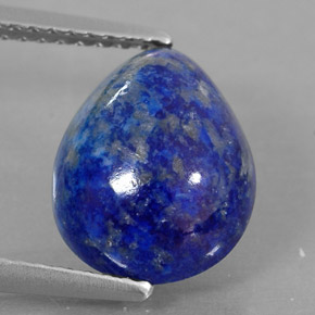 Lapislazzuli naturale blu da 3,68 ct, taglio a pera, opaco