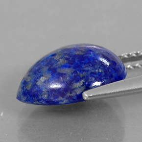 Lapislazzuli naturale blu da 3,68 ct, taglio a pera, opaco