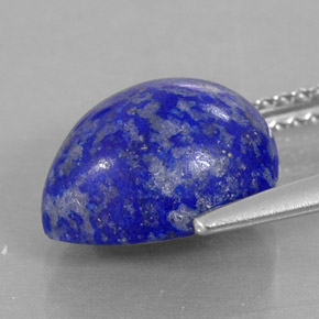 Lapislazzuli naturale blu da 4,49 ct, taglio a pera, opaco