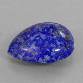 Lapislazzuli naturale blu da 2,72 ct, taglio a pera, opaco