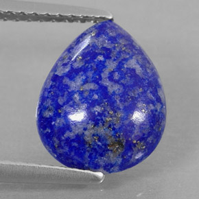 Lapislazzuli naturale blu da 2,72 ct, taglio a pera, opaco