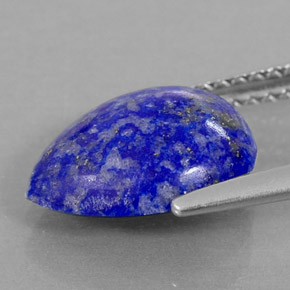 Lapislazzuli naturale blu da 2,72 ct, taglio a pera, opaco