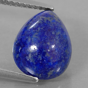 Lapislazzuli naturale blu da 3,95 ct, taglio a pera, opaco