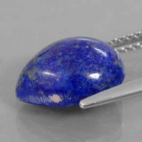 Lapislazzuli naturale blu da 3,95 ct, taglio a pera, opaco