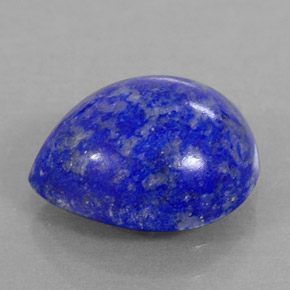 Lapislazzuli naturale blu da 3,51 ct, taglio a pera, opaco