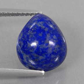 Lapislazzuli naturale blu da 4,74 ct, taglio a pera, opaco