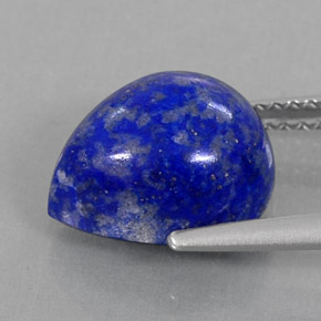 Lapislazzuli naturale blu da 4,74 ct, taglio a pera, opaco