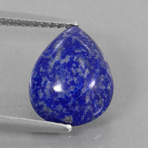 Lapislazzuli naturale blu da 3,72 ct, taglio a pera, opaco