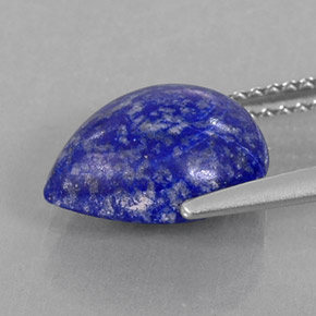Lapislazzuli naturale blu da 3,72 ct, taglio a pera, opaco