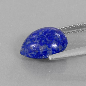 Lapislazzuli naturale blu da 1,70 ct, taglio a pera, opaco
