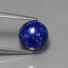 Lapislazzuli naturale blu da 2,66 ct, taglio rotondo, opaco