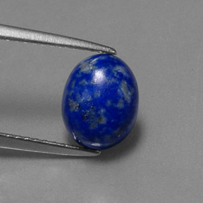 Lapislazzuli naturale blu da 2,30 ct, taglio ovale, opaco