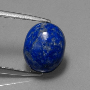 Lapislazzuli naturale blu da 3,70 ct, taglio ovale, opaco