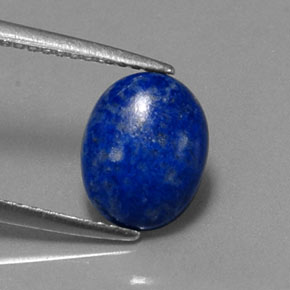 Lapislazzuli naturale blu da 2,15 ct, taglio ovale, opaco