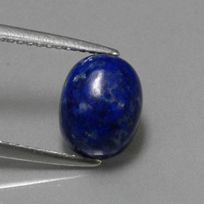 Lapislazzuli naturale blu da 2,89 ct, taglio ovale, opaco