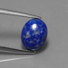 Lapislazzuli naturale blu da 1,67 ct, taglio ovale, opaco