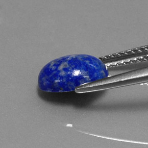 Lapislazzuli naturale blu da 1,67 ct, taglio ovale, opaco