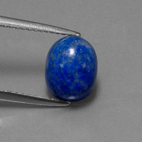 Lapislazzuli naturale blu da 2,50 ct, taglio ovale, opaco