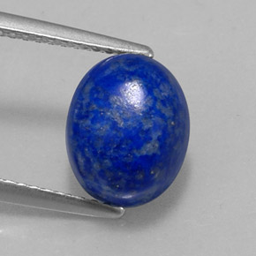 Lapislazzuli naturale blu da 4,08 ct, taglio ovale, opaco