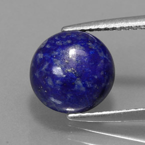 Lapislazzuli naturale blu da 3,58 ct, taglio rotondo, opaco