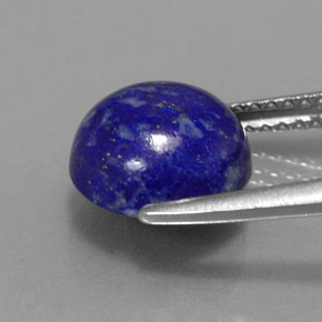 Lapislazzuli naturale blu da 3,58 ct, taglio rotondo, opaco