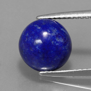 Lapislazzuli naturale blu da 3,59 ct, taglio rotondo, opaco