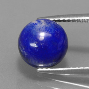 Lapislazzuli naturale blu da 3,53 ct, taglio rotondo, opaco