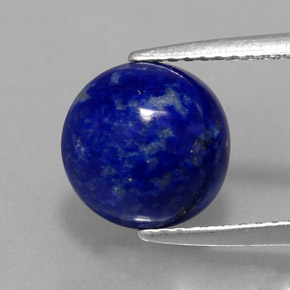 Lapislazzuli naturale blu da 3,48 ct, taglio rotondo, opaco