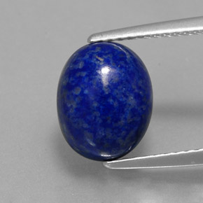 Lapislazzuli naturale blu da 3,87 ct, taglio ovale, opaco