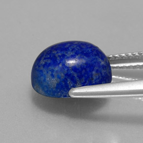 Lapislazzuli naturale blu da 3,87 ct, taglio ovale, opaco