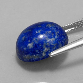 Lapislazzuli naturale blu da 6,59 ct, taglio ovale, opaco