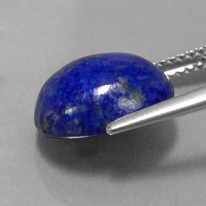 Lapislazzuli naturale blu da 5,56 ct, taglio ovale, opaco