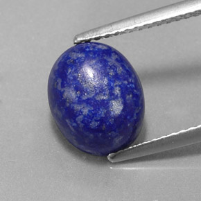 Lapislazzuli naturale blu da 3,62 ct, taglio ovale, opaco