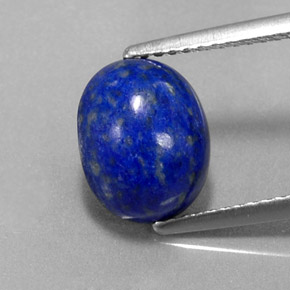 Lapislazzuli naturale blu da 3,73 ct, taglio ovale, opaco